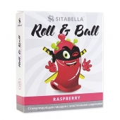 Стимулирующий презерватив-насадка Roll   Ball Raspberry - Sitabella - купить с доставкой в Перми