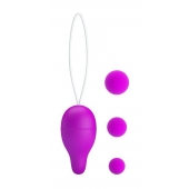 Лиловое вагинальное яйцо с утяжеляющими шариками Kegel Ball - Baile