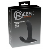 Черный вибромассажер простаты с функцией римминга Plug with Perineum Stimulator - 16,6 см. - Orion - в Перми купить с доставкой