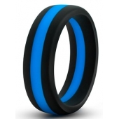 Черно-синее эрекционное кольцо Silicone Go Pro Cock Ring - Blush Novelties - в Перми купить с доставкой