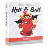 Стимулирующий презерватив-насадка Roll   Ball Cherry - Sitabella - купить с доставкой в Перми