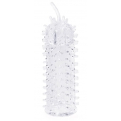 Закрытая рельефная насадка Crystal sleeve с усиками - 12 см. - Erowoman-Eroman - в Перми купить с доставкой