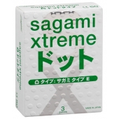 Презервативы Sagami Xtreme SUPER DOTS с точками - 3 шт. - Sagami - купить с доставкой в Перми