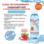 Очищающий спрей для игрушек CLEAR TOY Strawberry - 100 мл. - Биоритм - купить с доставкой в Перми