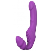 Фиолетовый безремневой вибрострапон DOUBLE DIPPER - Dream Toys - купить с доставкой в Перми