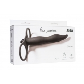 Черная вибронасадка для двойного проникновения Flirtini - 15,9 см. - Lola Games - купить с доставкой в Перми