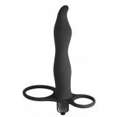 Черная вибронасадка для двойного проникновения Flirtini - 15,9 см. - Lola Games - купить с доставкой в Перми