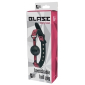 Черно-розовый кляп-шарик с отверстиями BALL GAG - Dream Toys - купить с доставкой в Перми