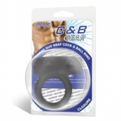 Черное двойное силиконовое кольцо С B GEAR - BlueLine - в Перми купить с доставкой