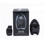 Темно-серый инновационный мужской осциллятор PULSE SOLO LUX с пультом ДУ - Hot Octopuss - в Перми купить с доставкой