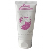 Лубрикант на водной основе с ароматом малины Love Protection Raspberry - 50 мл. - Lola Games - купить с доставкой в Перми
