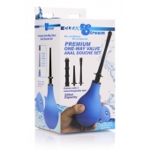 Анальный душ с 3 насадками Premium One-way Valve Anal Douche Set - XR Brands - купить с доставкой в Перми