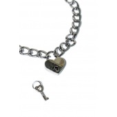 Серебристый ошейник Embrace с ключиком - Lola Games - купить с доставкой в Перми