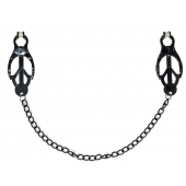 Зажимы на соски Darkside с цепочкой - Lola Games - купить с доставкой в Перми