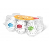Набор из 6 мастурбаторов Tenga EGG Easy Beat с различным рельефом - Tenga - в Перми купить с доставкой