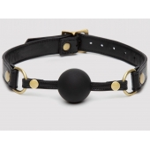 Черный кляп-шар Bound to You Faux Leather Ball Gag - Fifty Shades of Grey - купить с доставкой в Перми