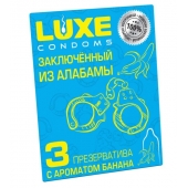 Презервативы  Заключенный из Алабамы  с ароматом банана - 3 шт. - Luxe - купить с доставкой в Перми