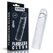 Прозрачная насадка-удлинитель Flawless Clear Penis Sleeve Add 1 - 15,5 см. - Lovetoy - в Перми купить с доставкой