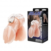 Прозрачная клетка целомудрия Acrylic See-thru Chastity Cage - BlueLine - купить с доставкой в Перми