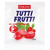 Гель-смазка Tutti-frutti со вкусом барбариса - 4 гр. - Биоритм - купить с доставкой в Перми