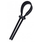 Черное эрекционное лассо на пенис Keb - A-toys - в Перми купить с доставкой