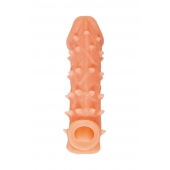 Телесная закрытая насадка с пупырышками Cock Sleeve Size M - 15,6 см. - KOKOS - в Перми купить с доставкой