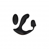 Черный вибромассажер простаты с эрекционным кольцом Strapped   Tapped - Zero Tolerance - в Перми купить с доставкой