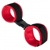 Красно-черные велюровые оковы Anonymo - ToyFa - купить с доставкой в Перми
