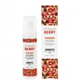 Разогревающее массажное масло  с ароматом клубники Gourmet Strawberry - 50 мл. - Exsens - купить с доставкой в Перми