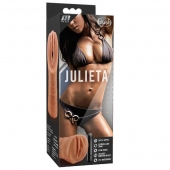 Мастурбатор-вагина цвета карамели Julieta с вибрацией - Blush Novelties - в Перми купить с доставкой