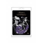 Зажимы для сосков с фиолетовой цепочкой Sweet Caress Nipple Chain - Sweet Caress - купить с доставкой в Перми