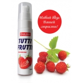 Гель-смазка Tutti-frutti с земляничным вкусом - 30 гр. - Биоритм - купить с доставкой в Перми