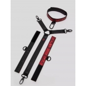 Ошейник с наручниками Reversible Faux Leather Collar and Wrist - Fifty Shades of Grey - купить с доставкой в Перми