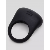 Черное эрекционное виброкольцо Sensation Rechargeable Vibrating Love Ring - Fifty Shades of Grey - в Перми купить с доставкой