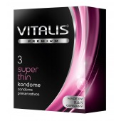 Ультратонкие презервативы VITALIS PREMIUM super thin - 3 шт. - Vitalis - купить с доставкой в Перми