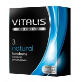 Классические презервативы VITALIS PREMIUM natural - 3 шт. - Vitalis - купить с доставкой в Перми