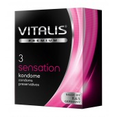 Презервативы с пупырышками и кольцами VITALIS PREMIUM sensation - 3 шт. - Vitalis - купить с доставкой в Перми