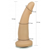 Телесная гладкая насадка Harness - 14,7 см. - LOVETOY (А-Полимер) - купить с доставкой в Перми