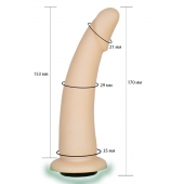 Телесная гладкая насадка-фаллоимитатор Harness - 17 см. - LOVETOY (А-Полимер) - купить с доставкой в Перми