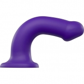 Фиолетовый фаллоимитатор-насадка Strap-On-Me Dildo Dual Density size L - 19 см. - Strap-on-me - купить с доставкой в Перми