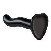 Черный фаллоимитатор-насадка Strap-On-Me P G spot Dildo size S - 16,4 см. - Strap-on-me - купить с доставкой в Перми