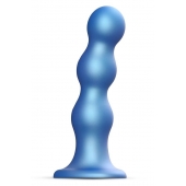 Голубая насадка Strap-On-Me Dildo Plug Balls size S - Strap-on-me - купить с доставкой в Перми