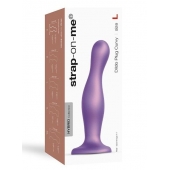 Фиолетовая насадка Strap-On-Me Dildo Plug Curvy size L - Strap-on-me - купить с доставкой в Перми