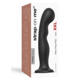 Черная насадка Strap-On-Me Dildo Plug P G size XXL - Strap-on-me - купить с доставкой в Перми