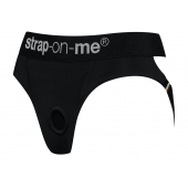 Черные трусики для насадок Heroine Lingerie Harness - size M - Strap-on-me - купить с доставкой в Перми