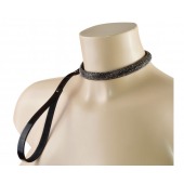 Эффектный сверкающий ошейник с поводком  Гламур - Sitabella - купить с доставкой в Перми