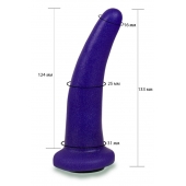 Фиолетовая гладкая изогнутая насадка-плаг - 13,3 см. - LOVETOY (А-Полимер) - купить с доставкой в Перми
