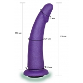Фиолетовая гладкая изогнутая насадка-плаг - 17 см. - LOVETOY (А-Полимер) - купить с доставкой в Перми