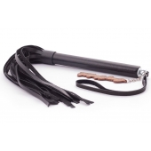 Черная кожаная плеть  Индиго  - 50 см. - Crazy Handmade - купить с доставкой в Перми