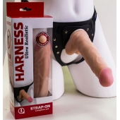 Страпон Harness из двух предметов: регулируемые трусики и насадка-фаллос - 17,5 см. - LOVETOY (А-Полимер) - купить с доставкой в Перми